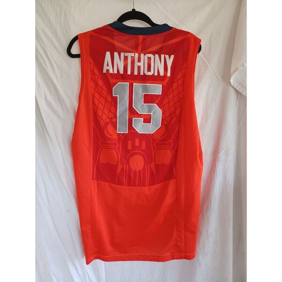 Nike Elite Syracuse #15 Carmelo Anthony Embroidered Basketball Jersey Size XL - Picture 2 of 6